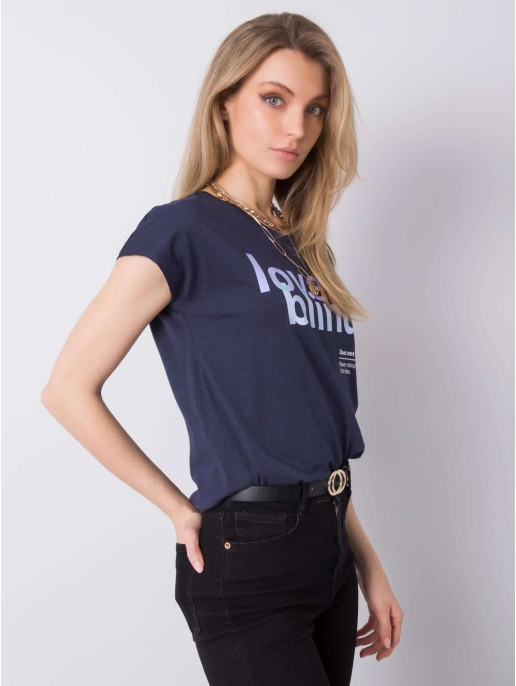 Marškinėliai-D1552Z02042A-tamsiai mėlyni Marškinėliai-D1552Z02042A-tamsiai mėlyni