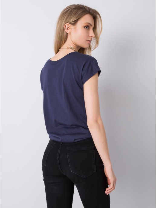 Marškinėliai-D1552Z02042A-tamsiai mėlyni Marškinėliai-D1552Z02042A-tamsiai mėlyni