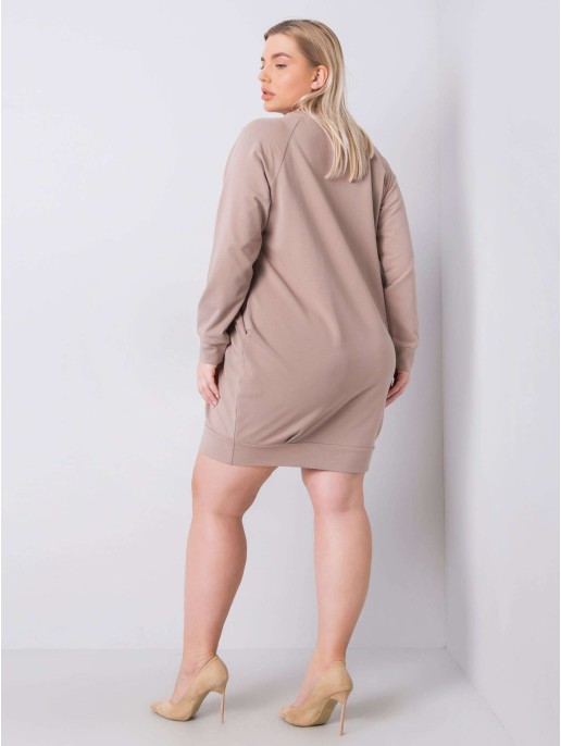 Sukienka-RV-SK-6296.99-ciemny bezowy Sukienka-RV-SK-6296.99-ciemny bezowy