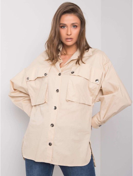 Koszula-346-KS-027.47-beżowy Koszula-346-KS-027.47-beżowy