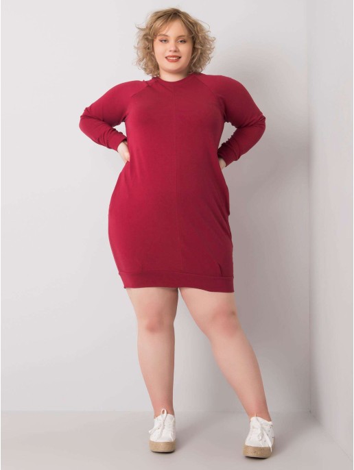 Sukienka-RV-SK-6296.99-bordowy Sukienka-RV-SK-6296.99-bordowy