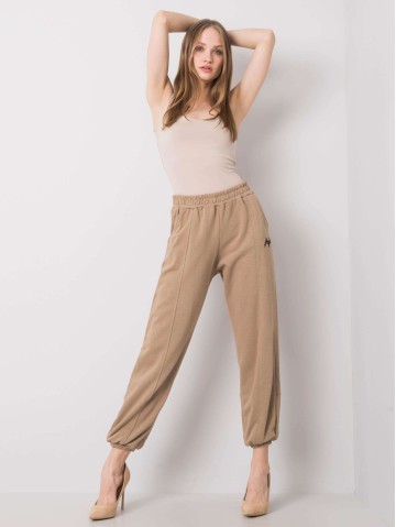 Spodnie dresowe-EM-DR-ES-21-524.16-ciemny bezowy