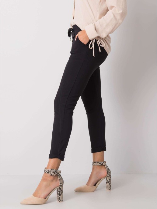 Spodnie dresowe-RV-DR-6437.18-czarny Spodnie dresowe-RV-DR-6437.18-czarny