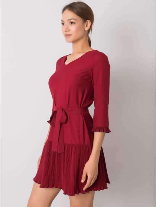 Sukienka-LK-SK-507733.80P-bordowy Sukienka-LK-SK-507733.80P-bordowy