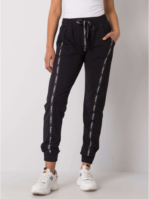 Spodnie dresowe-RV-DR-6468.19P-czarny Spodnie dresowe-RV-DR-6468.19P-czarny
