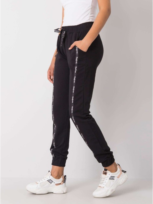 Spodnie dresowe-RV-DR-6468.19P-czarny Spodnie dresowe-RV-DR-6468.19P-czarny