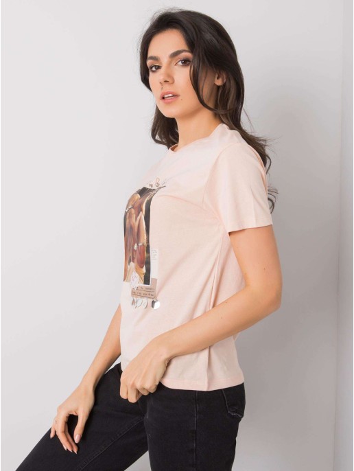 T-shirt-PM-TS-SS20RX208.10-łososiowy T-shirt-PM-TS-SS20RX208.10-łososiowy