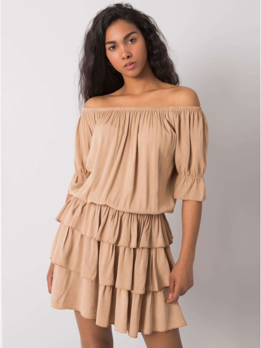 Sukienka-TW-SK-BI-BF001.70-camelowy Sukienka-TW-SK-BI-BF001.70-camelowy