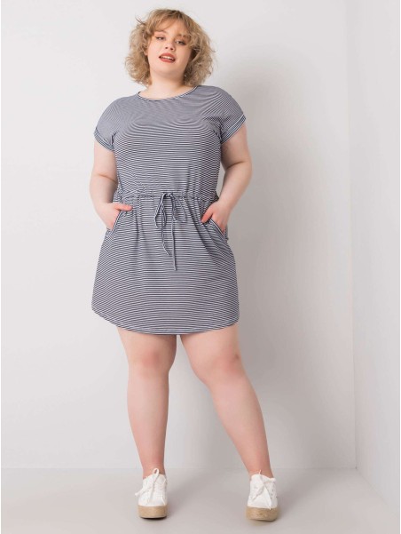 Suknelė-RV-SK-6632.25-balta-tamsiai mėlyna