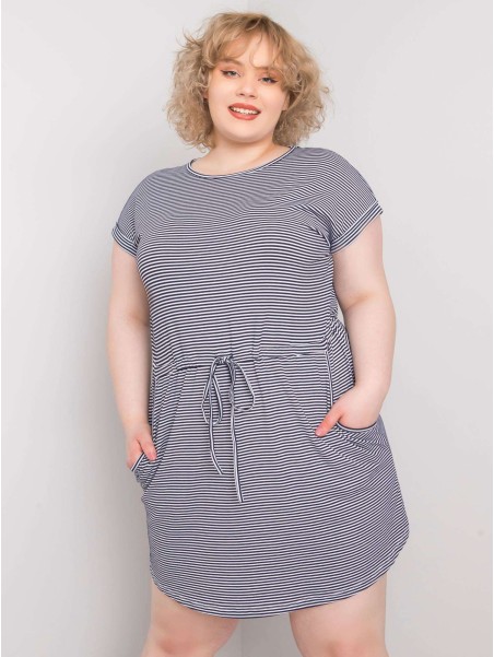 Suknelė-RV-SK-6632.25-balta-tamsiai mėlyna