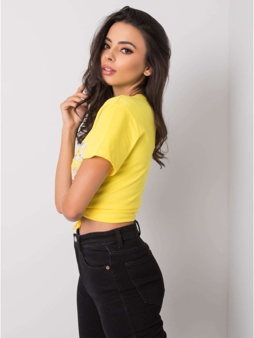 T-shirt-PM-TS-SS21TX58.12-żółty T-shirt-PM-TS-SS21TX58.12-żółty