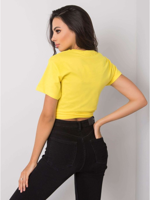 T-shirt-PM-TS-SS21TX58.12-żółty T-shirt-PM-TS-SS21TX58.12-żółty