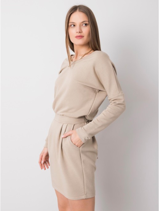 Suknelė-RV-SK-6037.18X-smėlio spalvos