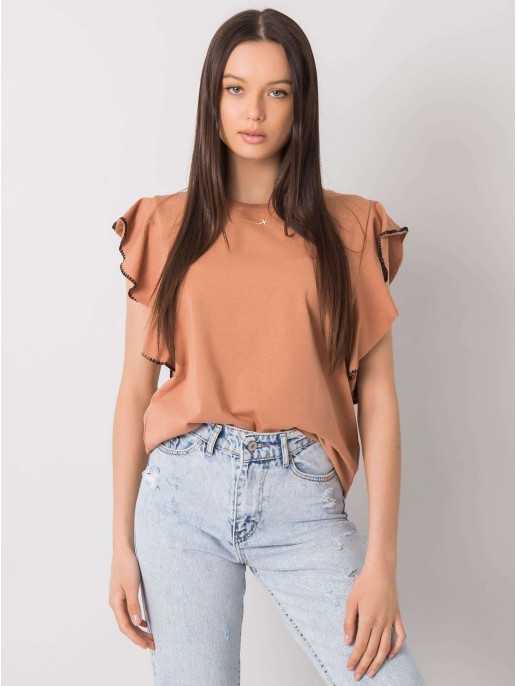 Bluzka-FA-BZ-7063.53P-camelowy Bluzka-FA-BZ-7063.53P-camelowy