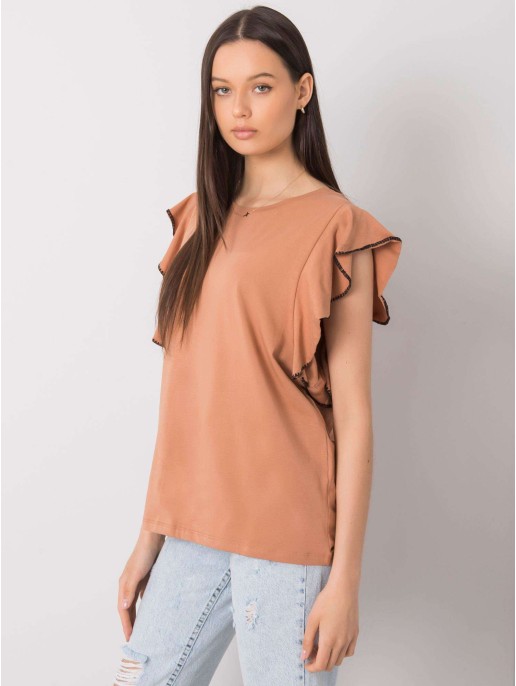 Bluzka-FA-BZ-7063.53P-camelowy Bluzka-FA-BZ-7063.53P-camelowy