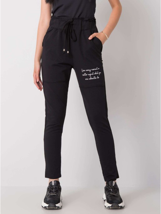 Spodnie dresowe-RV-DR-6712.28P-czarny Spodnie dresowe-RV-DR-6712.28P-czarny