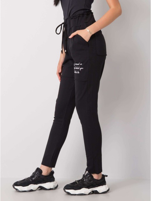 Spodnie dresowe-RV-DR-6712.28P-czarny Spodnie dresowe-RV-DR-6712.28P-czarny