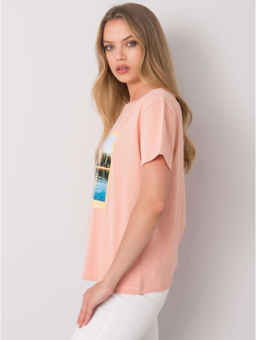 T-shirt-PM-TS-SS21CA82.16-łososiowy T-shirt-PM-TS-SS21CA82.16-łososiowy