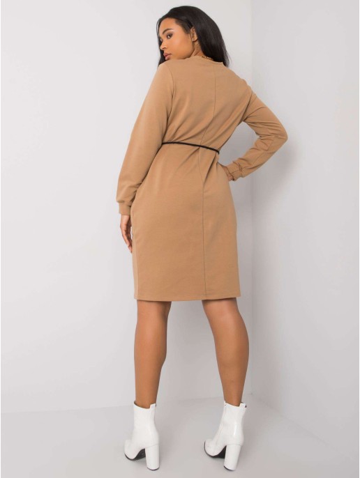 Suknelė-LK-SK-508299.30-camelowy Suknelė-LK-SK-508299.30-camelowy