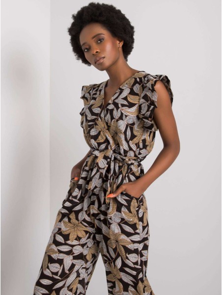 Kombinezon-DHJ-KO-13568.13P-czarno-beżowy