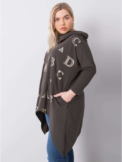 Bluzka-RV-BZ-6458.46P-ciemny khaki Bluzka-RV-BZ-6458.46P-ciemny khaki