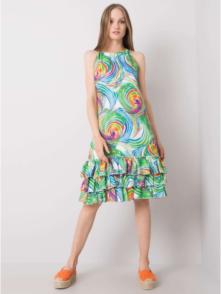 Sukienka-CHA-SK-0852.89P-biało-zielony