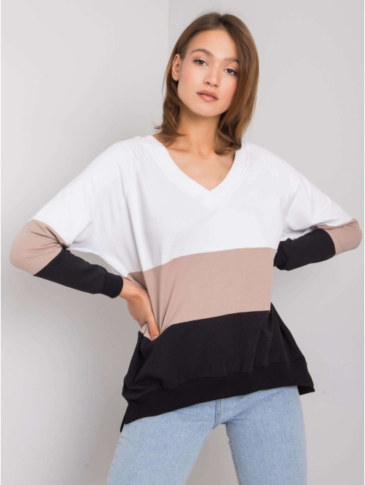 Bluza-RV-BL-5972.07-czarno-beżowy Bluza-RV-BL-5972.07-czarno-beżowy