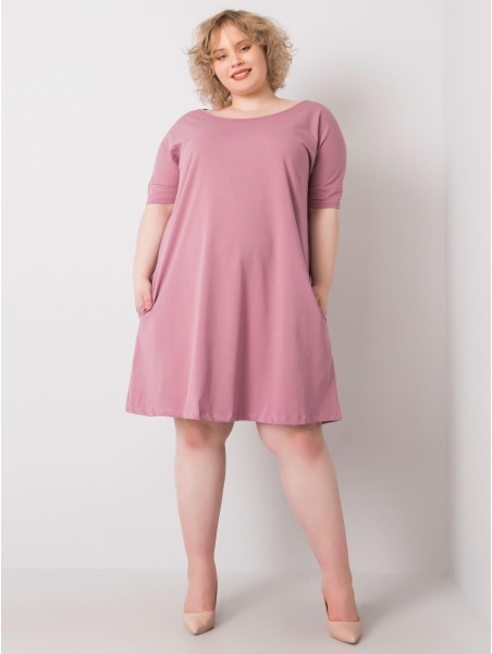 Sukienka-RV-SK-6639.02X-ciemny różowy