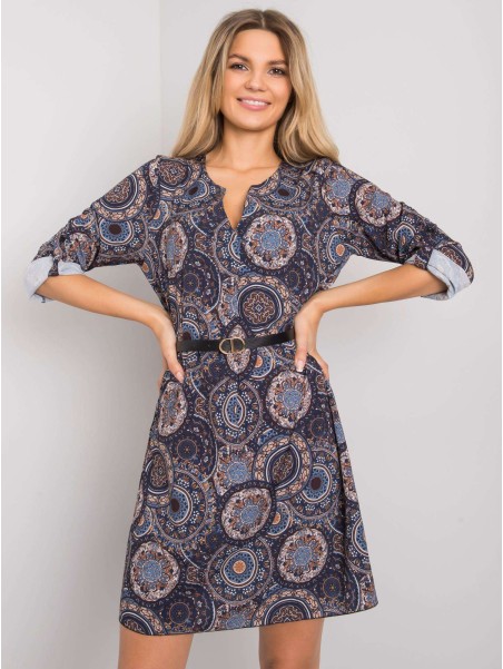 Sukienka-DHJ-SK-12336B.74P-granatowy