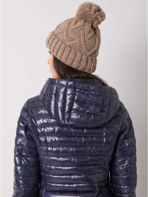 Czapka-JK-CZ-31.18-ciemny bezowy Czapka-JK-CZ-31.18-ciemny bezowy