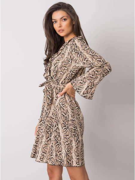 Suknelė-DHJ-SK-13891B.07P-juodos-smėlio spalvos