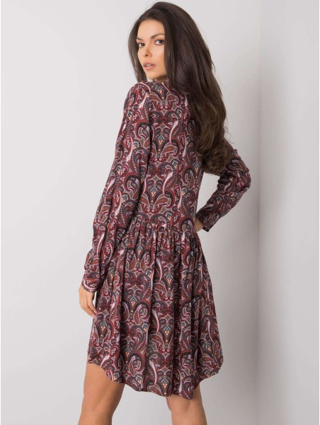 Sukienka-D73771M30227-ciemny brązowy