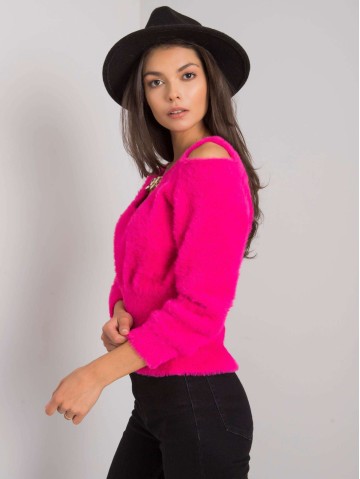 Sweter-LC-SW-7033.27X-fuksjowy 2