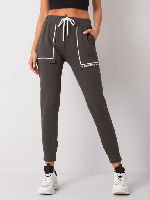 Spodnie dresowe-RV-DR-7035.70-ciemny khaki Spodnie dresowe-RV-DR-7035.70-ciemny khaki