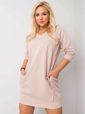 Sukienka-RV-SK-6847.59P-beżowy 2