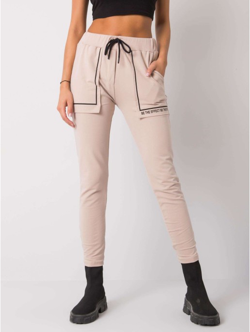 Spodnie dresowe-RV-DR-7035.70-beżowy Spodnie dresowe-RV-DR-7035.70-beżowy