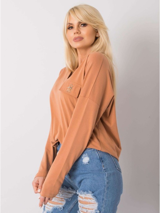 Bluzka-FA-BZ-7384.29X-jasny brązowy Bluzka-FA-BZ-7384.29X-jasny brązowy