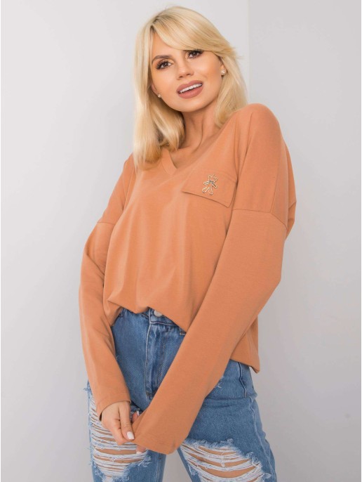Bluzka-FA-BZ-7384.29X-jasny brązowy Bluzka-FA-BZ-7384.29X-jasny brązowy