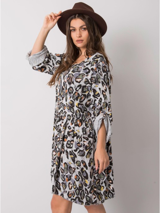 Sukienka-DHJ-SK-21464.99-jasny szary