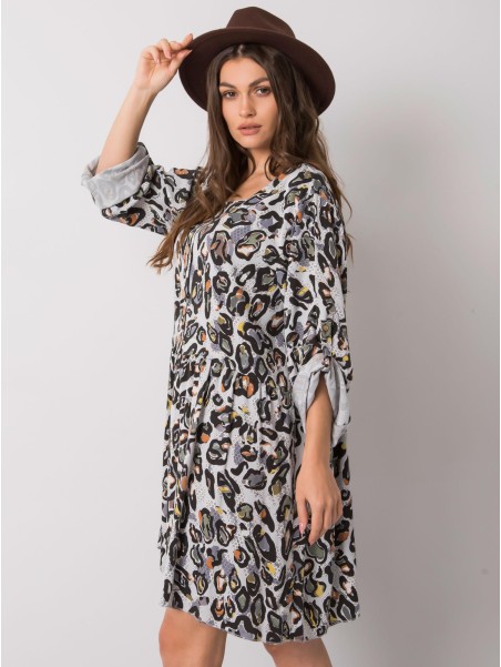 Sukienka-DHJ-SK-21464.99-jasny szary