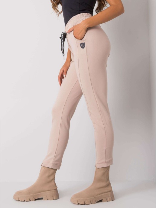 Spodnie dresowe-RV-DR-7071.20-beżowy Spodnie dresowe-RV-DR-7071.20-beżowy