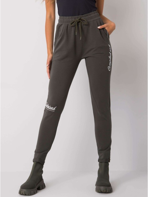 Spodnie dresowe-RV-DR-7076.21-ciemny khaki Spodnie dresowe-RV-DR-7076.21-ciemny khaki