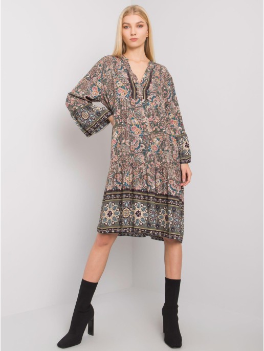 Sukienka-TW-SK-BI-5S0118B.25-khaki Sukienka-TW-SK-BI-5S0118B.25-khaki