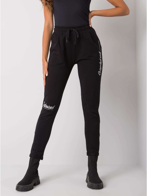 Spodnie dresowe-RV-DR-7076.21-czarny Spodnie dresowe-RV-DR-7076.21-czarny