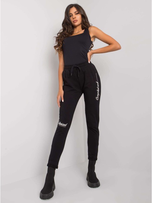 Spodnie dresowe-RV-DR-7076.21-czarny Spodnie dresowe-RV-DR-7076.21-czarny