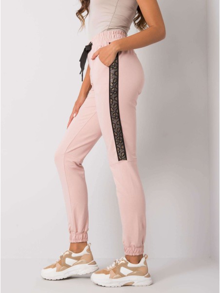 Spodnie dresowe-RV-DR-6891.54-jasny różowy