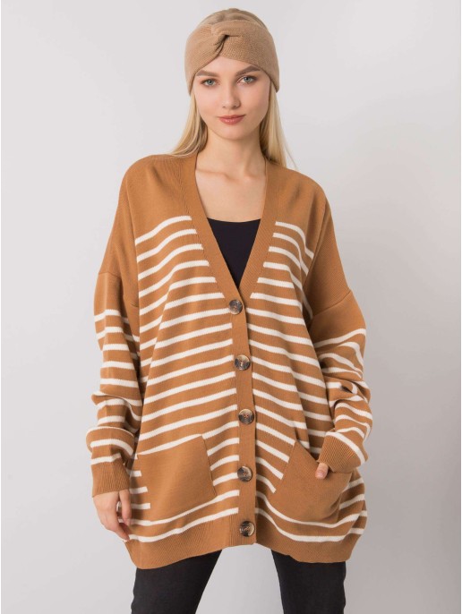 Sweter-FE-SW-3346.56P-camelowy Sweter-FE-SW-3346.56P-camelowy