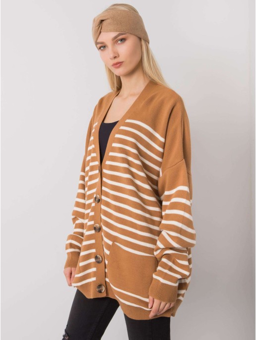 Sweter-FE-SW-3346.56P-camelowy Sweter-FE-SW-3346.56P-camelowy