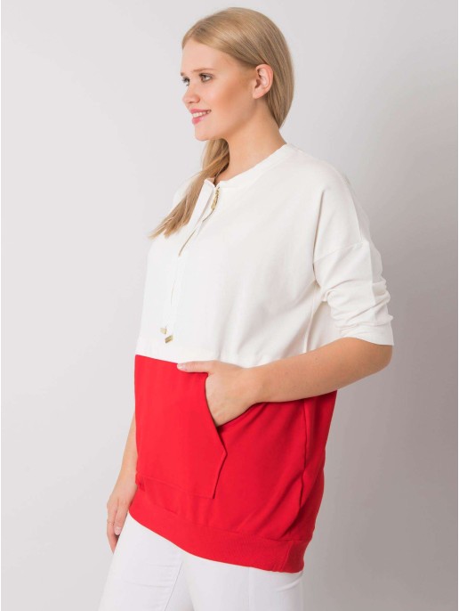 Tunika-RV-TU-6851.28-biało-raudona Tunika-RV-TU-6851.28-biało-raudona