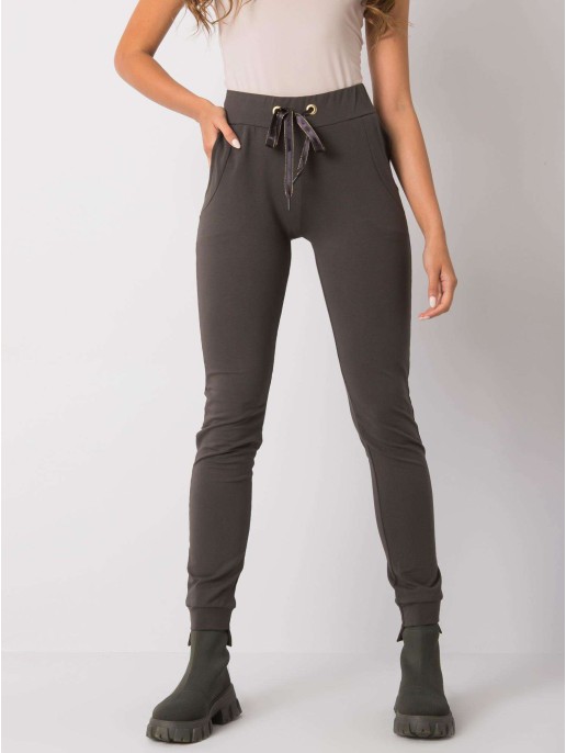 Spodnie dresowe-RV-DR-6202.27P-ciemny khaki Spodnie dresowe-RV-DR-6202.27P-ciemny khaki